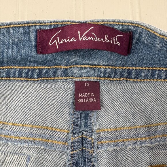 Gloria Vanderbilt Women's Denim Skirt Size 10 Cotton/Spandex Straight Y2k - Picture 2 of 5